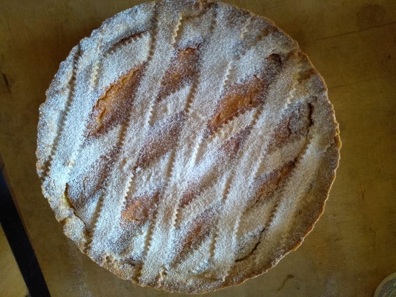 Real slice of Neapolitan pastiera tart