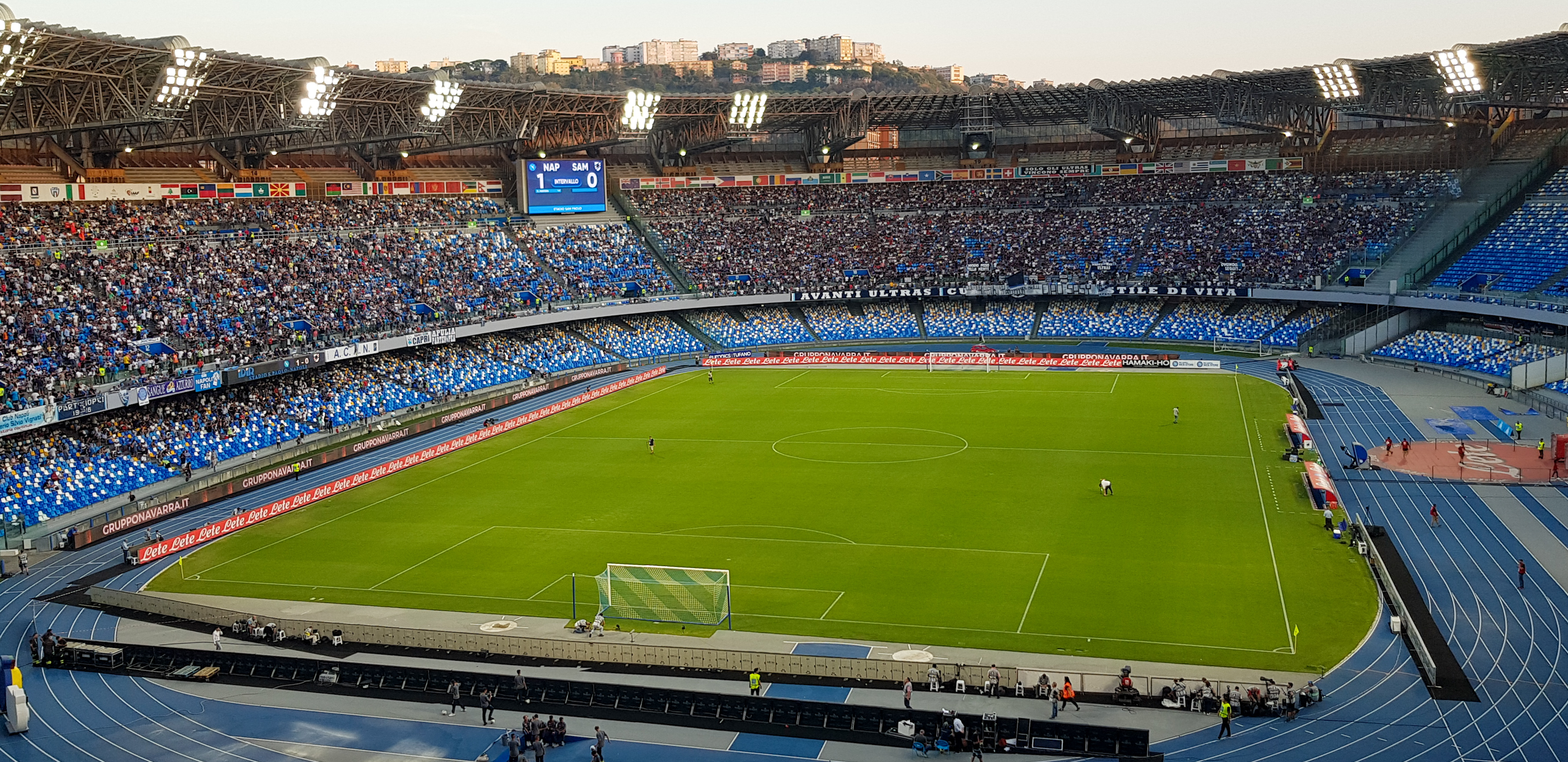 Inside Stadio Diego Armando Maradona in Fuorigrotta