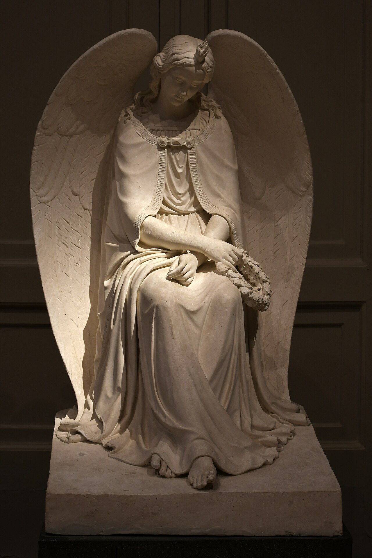 Angel sculpture displayed in the Museo di Capodimonte collection