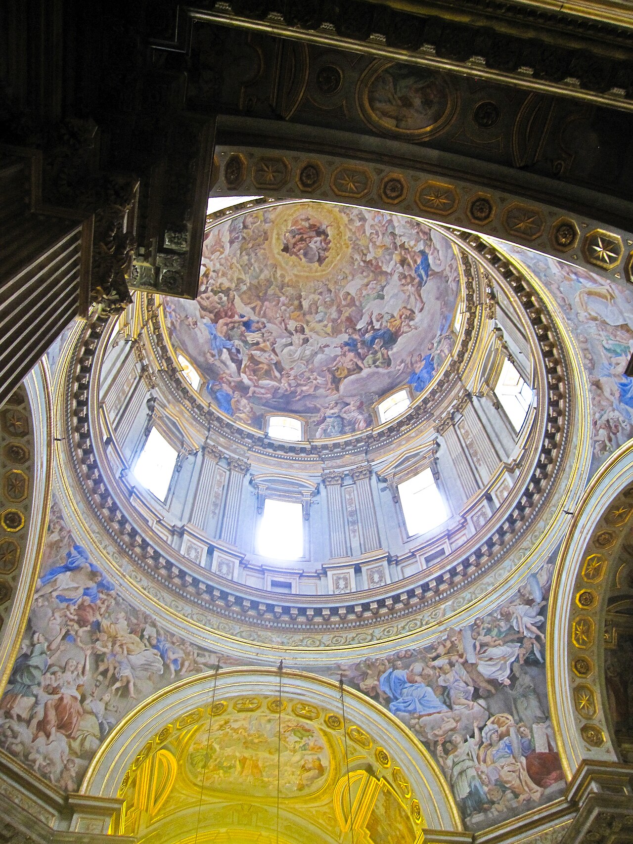 Frescoed dome of the Chapel of the Treasure of San Gennaro